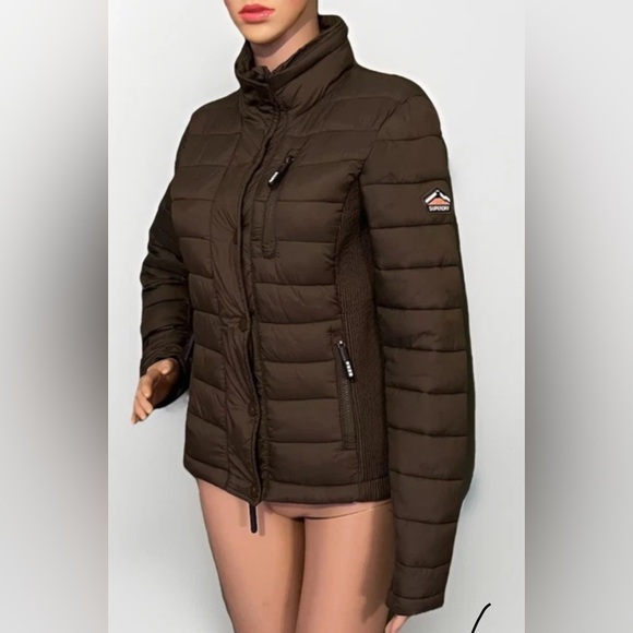 Superdry Jackets & Blazers - Superdry Women's Dark Brown Puffer Jacket